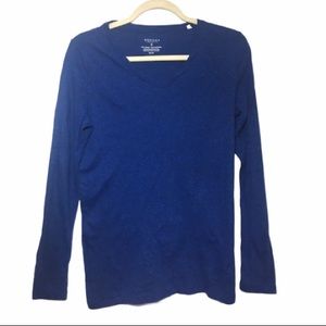 Sonoma blue v neck long sleeve shirt